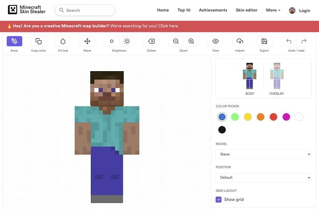 minecraft skins stealer