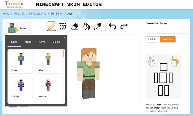 minecraft skin editors