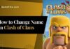 how to change name on clash of clans