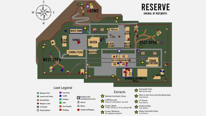 reserve map tarkov