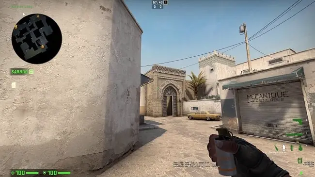 a long corner from t spawn