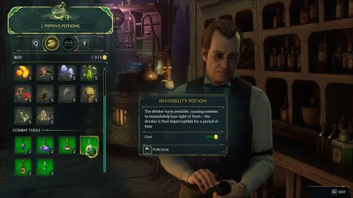 invisibility potion in hogwarts legacy