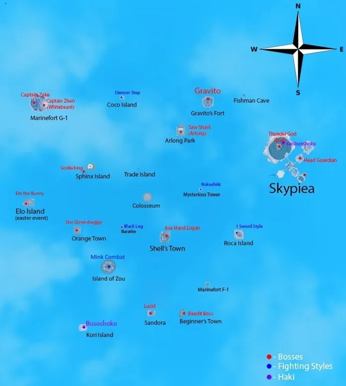grand piece online maps